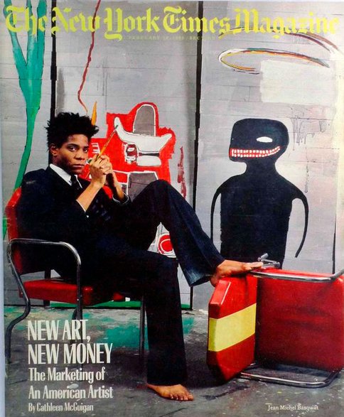 Jean-Michel Basquiat na okładce The New York Times Magazine, w 1985 r.