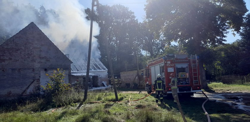 Pożar gasiło sześć zastępów straży pożarnej. 