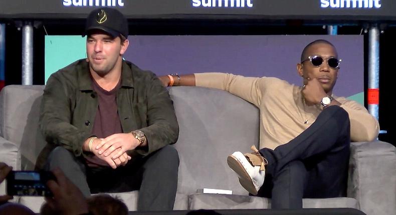 Fyre Festival cofounders Billy McFarland and Ja Rule speak at the MusicNotes Conference in November 2016.