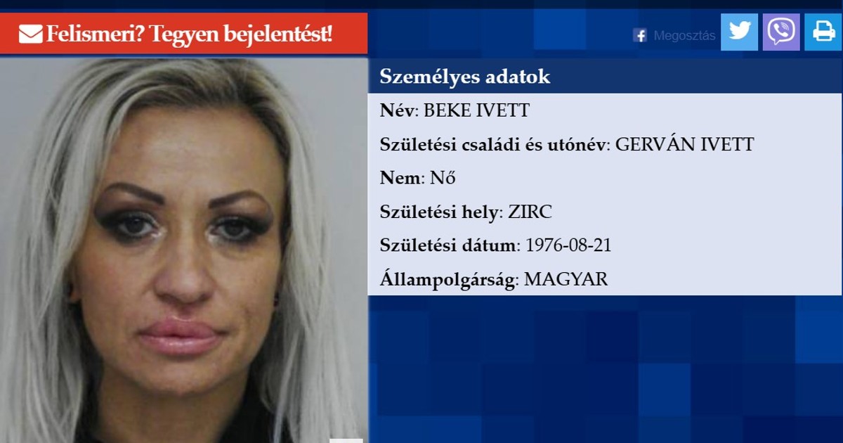 Kamujogsival próbálta átverni a zsarukat, most bujkál a magyar Pamela Anderson - körözi a rendőrség Beke Ivettet