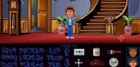 Screen z gry "Maniac Mansion Deluxe"