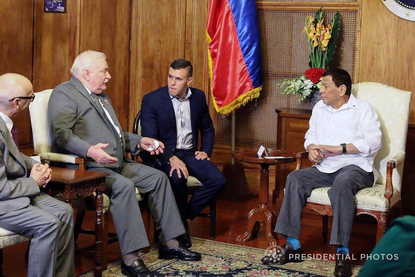 Lech Wałęsa i Rodrigo Duterte