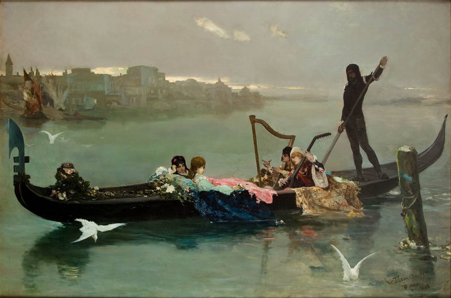 Wilhelm Kotarbiński, "Wenecka serenada", 1881