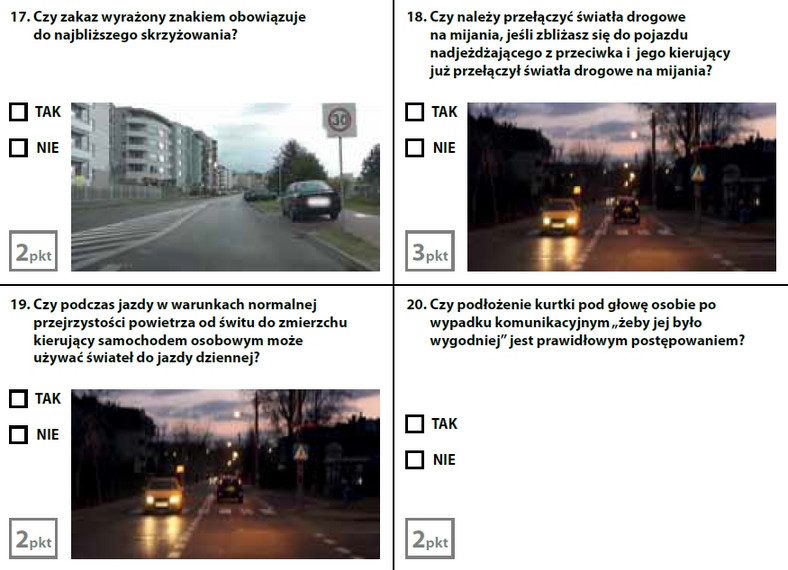 Egzamin teoretyczny na prawo jazdy -  zestaw 5