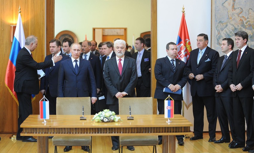 Vladimir Putin sa predstavnicima srpske vlade