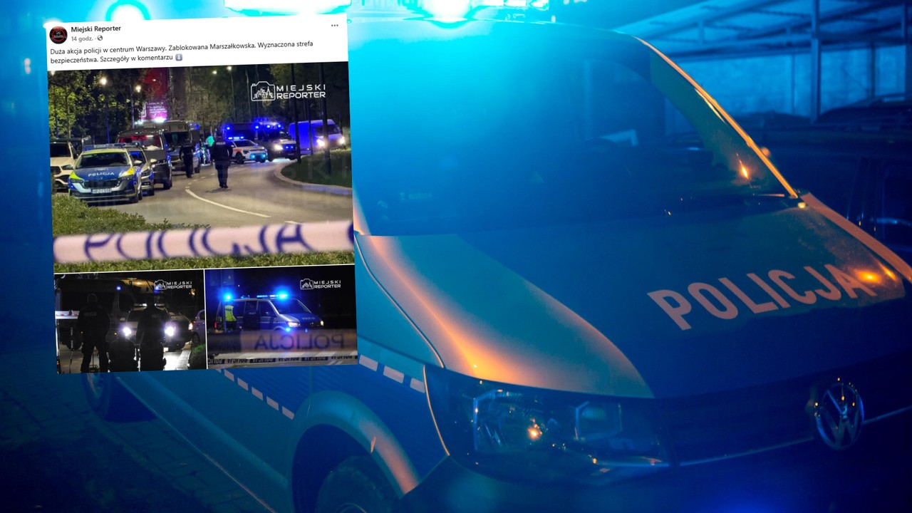 Tajemnicza akcja policji w centrum Warszawy. Wyznaczono strefę bezpieczeństwa