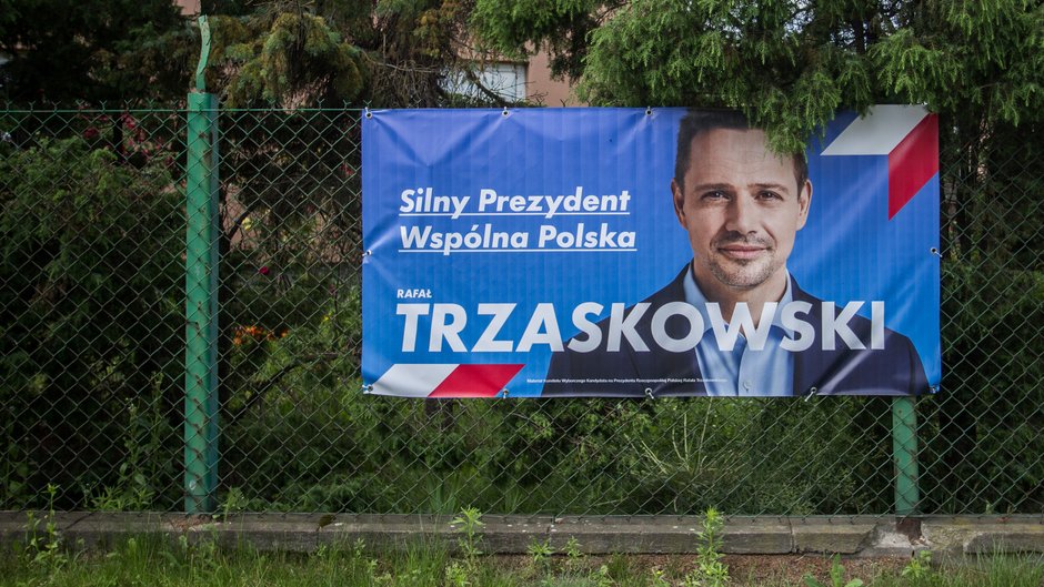 Jeden z banerów Rafała Trzaskowskiego