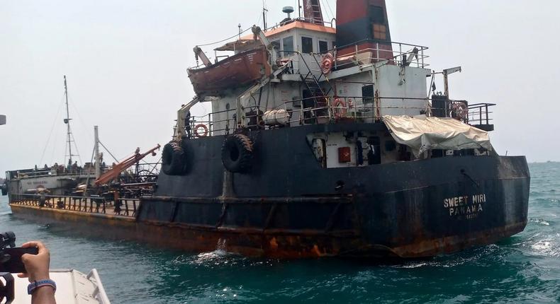 MT Sweet Miri seized by the Navy from crude oil thieves [NAN]