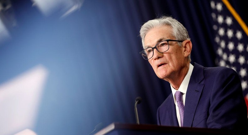 Federal Reserve Bank Chair Jerome Powell announces that interest rates will remain unchanged during a news conference at the Federal Reserves's William McChesney Martin building on June 12, 2024 in Washington, DC. Following the two-day Federal Open Markets Committee meeting Powell said the Fed has decided to keep their current rate range of 5.25-5.50 percent and signaled that it believes long-run rates will stay higher than previously indicated.Kevin Dietsch/Getty Images