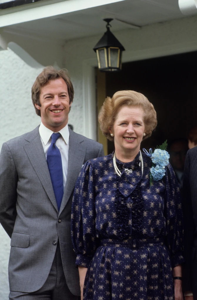 Margaret Tačer sa sinom