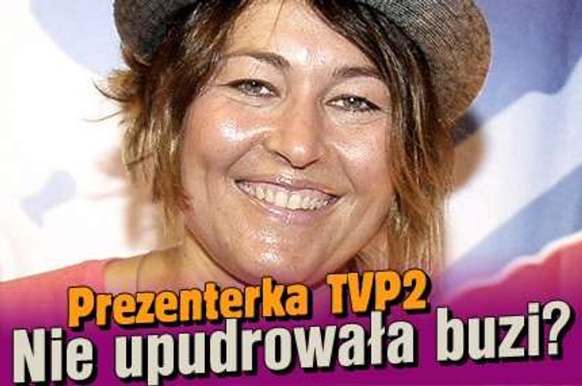 Prezenterka TVP2. Nie upudrowała buzi?