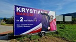 Zniszczone plakaty wyborcze PiS w Makowie Podhalańskim