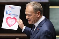 Donald Tusk przedstawia w Sejmie program działania oraz skład jego nowego gabinetu. Warszawa, 12.12.2023 r.