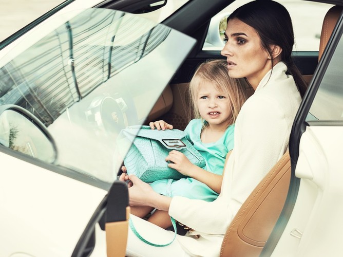 Kamila Szczawińska z córką Kaliną w kampanii torebek Sabrina Pilewicz - kolekcja La Vita è Bella