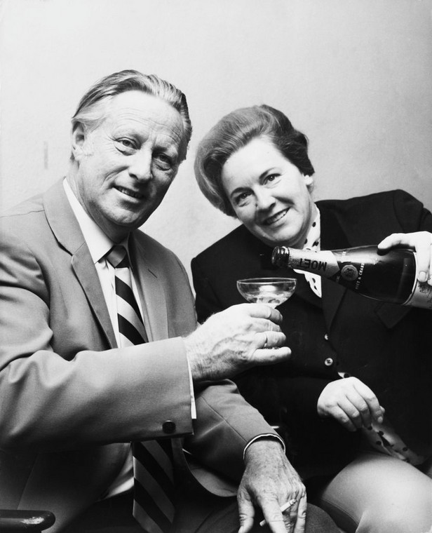 Wolfgang Lotz 1972 mit seiner neuen Frau Waltraud.