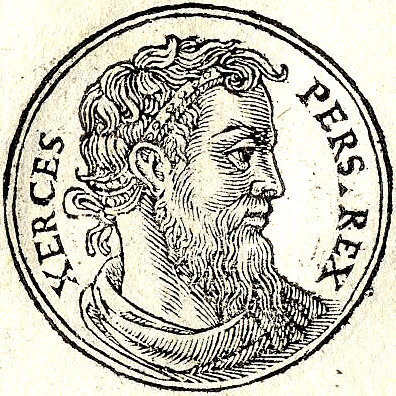 Wizerunek Kserksesa I pochodzący z Promptuarii Iconum Insigniorum