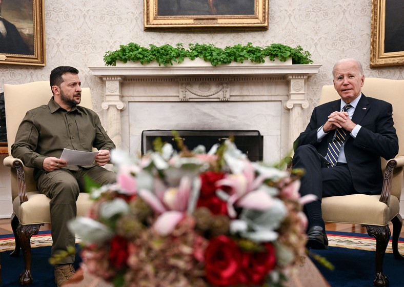 Prezydent Ukrainy Wołodymyr Zełenski i prezydent USA Joe Biden w Białym Domu, 21 września 2023 r.