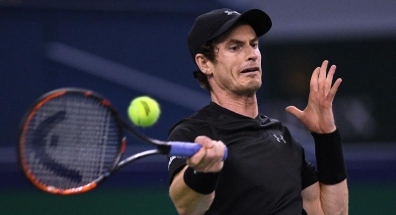 Britain's Andy Murray in action at the 2016 Shanghai Masters