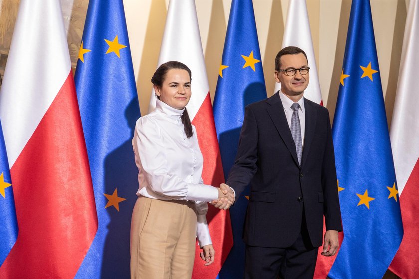 MORAWIECKI SPOTKAL SIE Z CICHANOUSKA