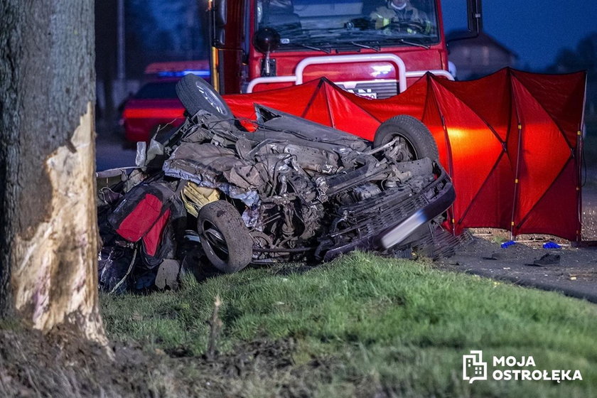 Tragiczny wypadek pod Ostrołęką. Nie żyją trzy osoby