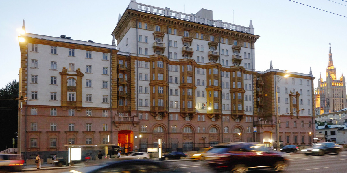 Budynek ambasady USA w rosyjskiej stolicy.