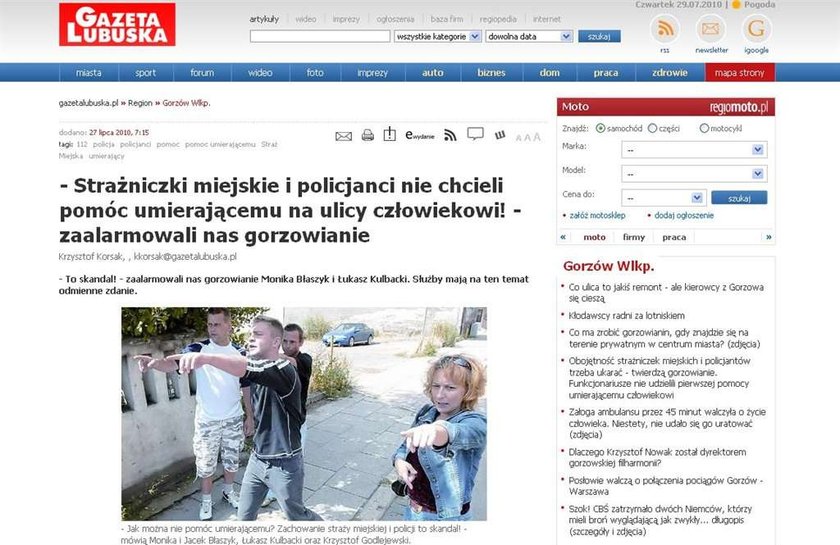 Szokująca relacja! Nie chcieli pomóc umierającemu