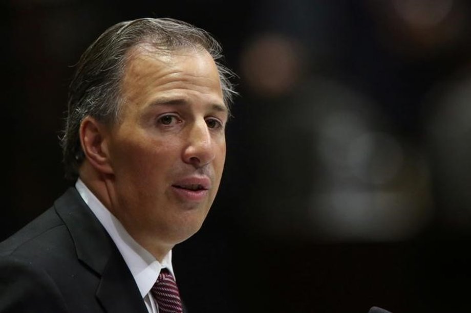 Mexican Finance Minister Meade addresses the Congress during his report on public finances in the National Congress in Mexico City.