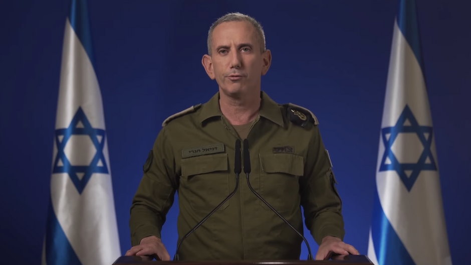 Rzecznik izraelskich sił zbrojnych Daniel Hagari