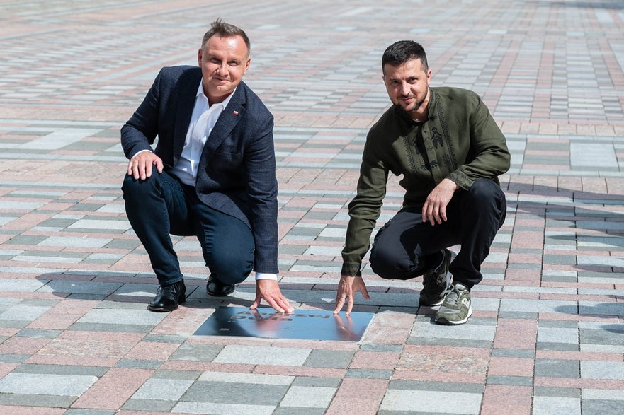 From left: Andrzej Duda and Volodymyr Zelensky