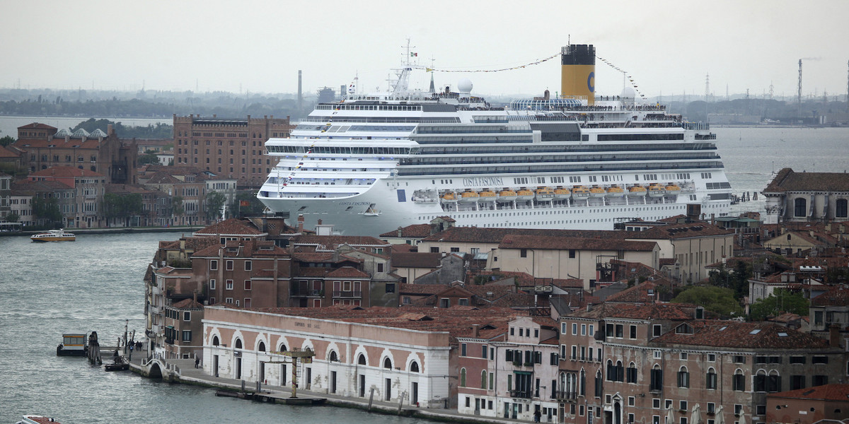 Cruise ships are being banned from sailing through Venice after locals got sick of them dwarfing their city