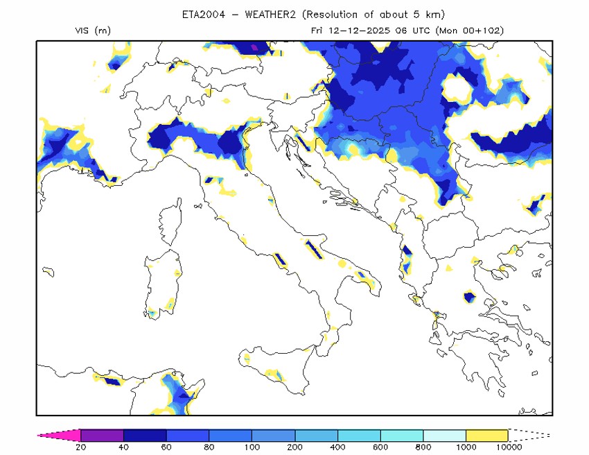 Maglovito u nižim predelima u petak 12. decembra