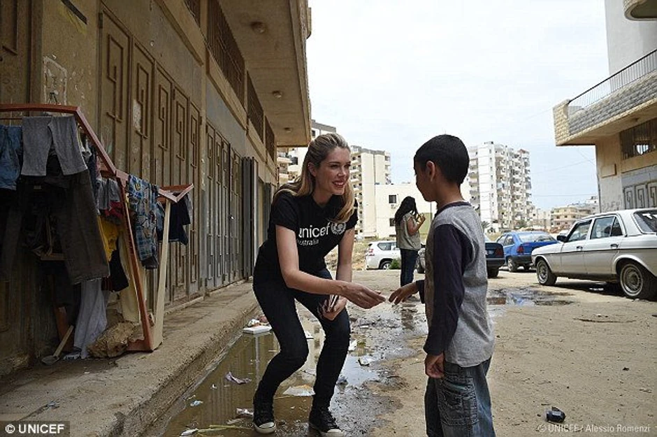 Tokom obilaska izbeglica izgledala je besprekorno