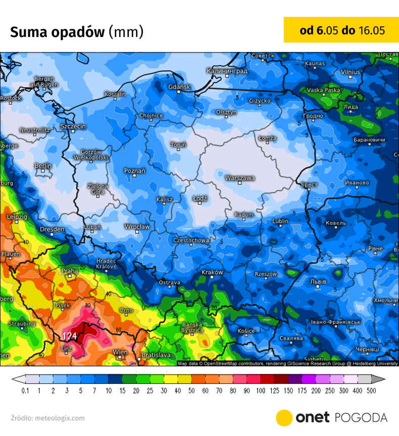 Przed nami okres z bardzo małą ilością opadów