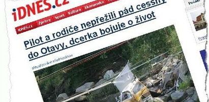 W Czechach samolot wpadł do rzeki. Zginęły trzy osoby