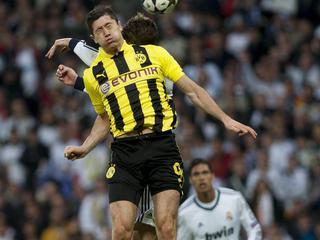 Borussia Dortmund v. Real Madryt. Na zdj. Robert Lewandowski