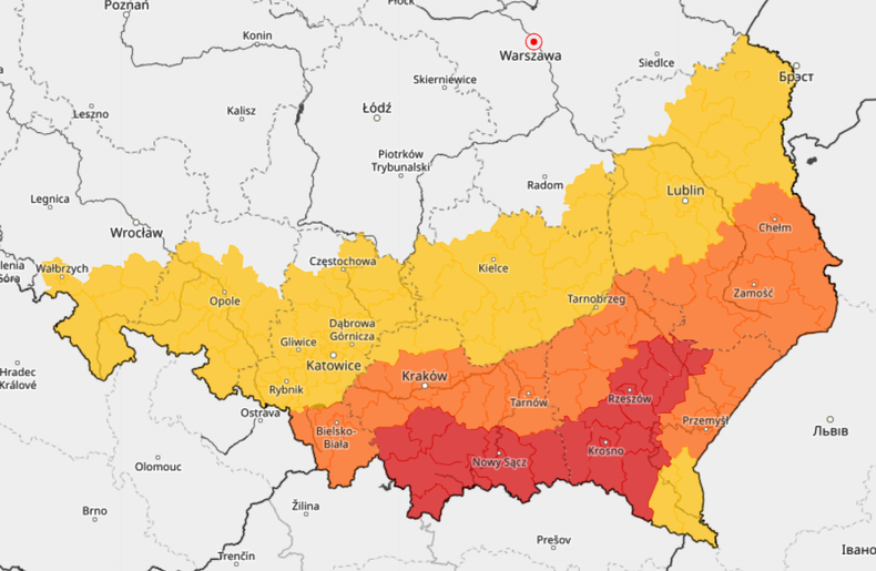 Ostrzeżenia przed intensywnymi opadami śniegu