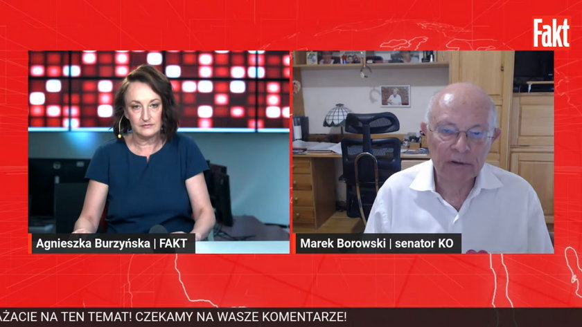 Marek Borowski w programie Fakt Live