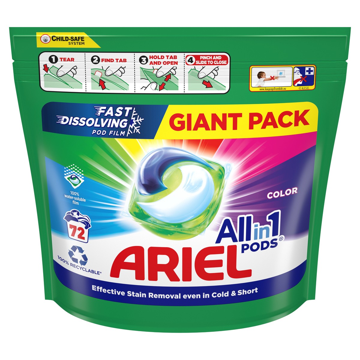 2 x Ariel All-in-1 PODS folyékony mosókapszula (72 Mosáshoz, Color) 15 999 Ft az eMAG weboldalán, mobilapplikációján és üzleteiben, GLAMOUR-kuponnal, 45% kedvezménnyel 8 799,4 Ft