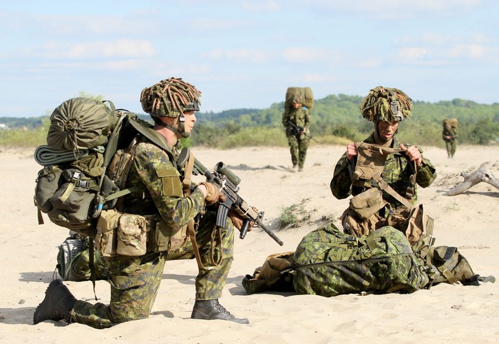 Chechło (woj. małopolskie), 05.05.2014. Żołnierze kanadyjscy na Pustyni Błędowskiej. (5)