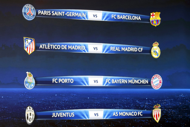 Liga Mistrzów: W ćwierćfinale Atletico trafiło na Real, a PSG na Barcelonę