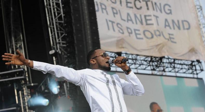 Dbanj performing on stage