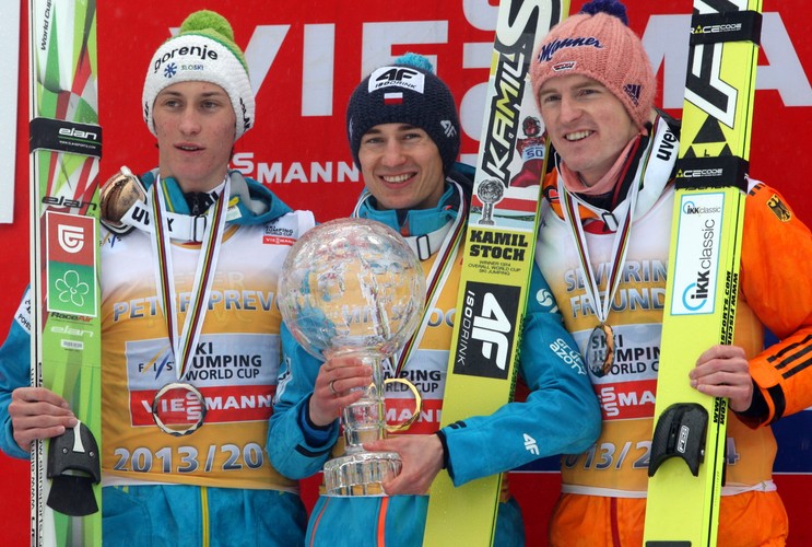Kamil Stoch razem z żoną cieszył się ze zdobycia Kryształowej Kuli