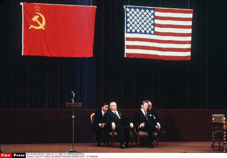 Spotkanie Gorbaczowa z Reaganem w Szwajcarii 21. 11. 1985.