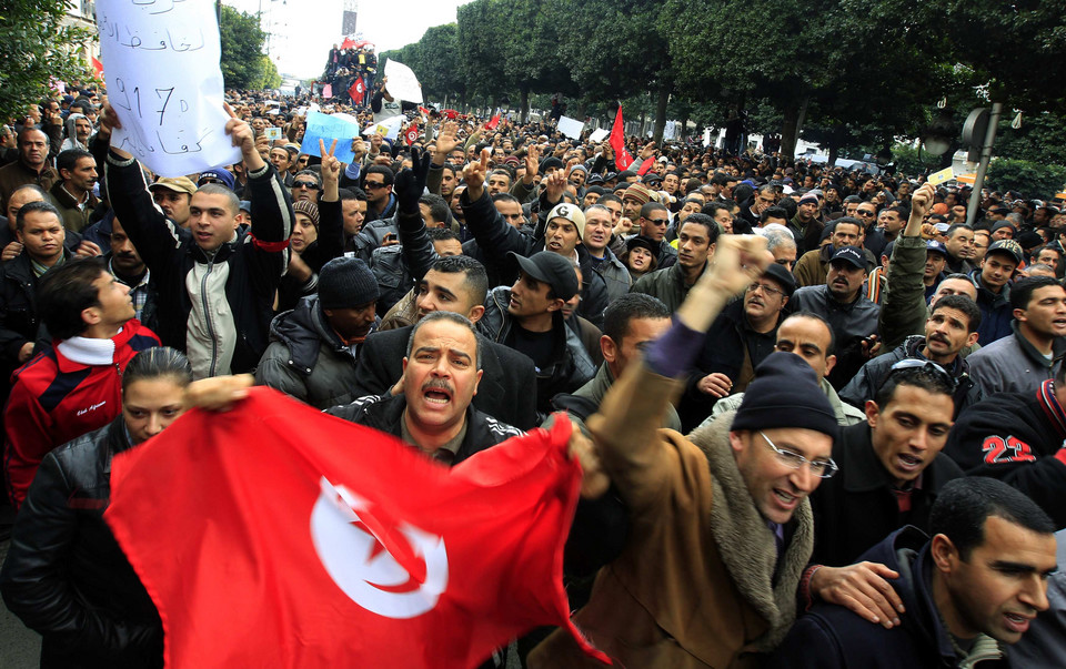 Rewolta w Tunezji, fot. Reuters