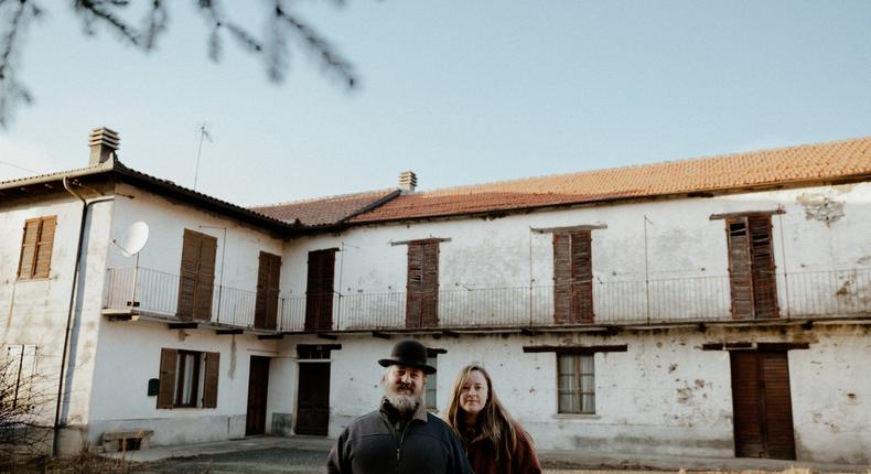 Isis and Bertus bought a 27-room farmhouse in Italy.Courtesy of Isis Sturtewagen