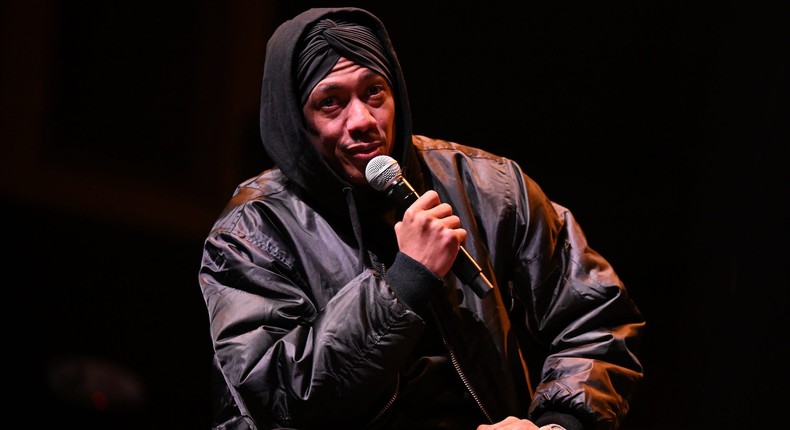 Nick Cannon speaks onstage during the Future Superstar tour.Paras Griffin / Getty Images