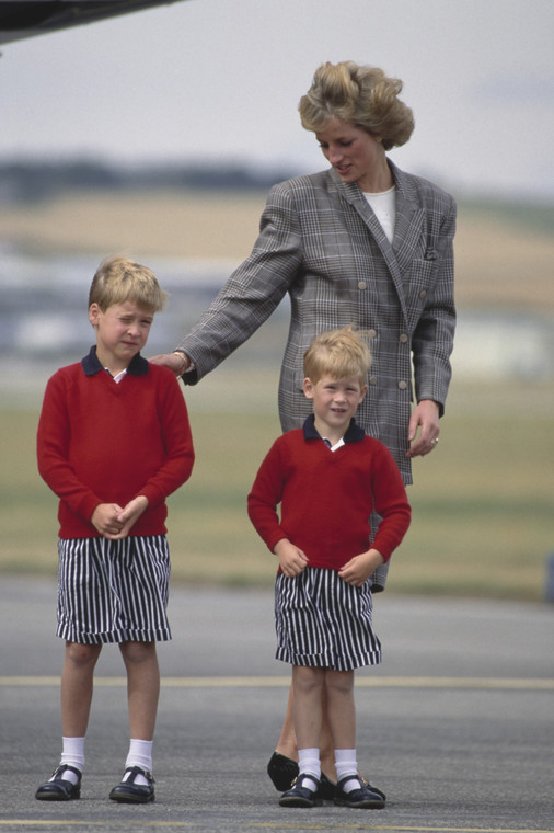 Księżna Diana z synami, Williamem i Harrym (1989)