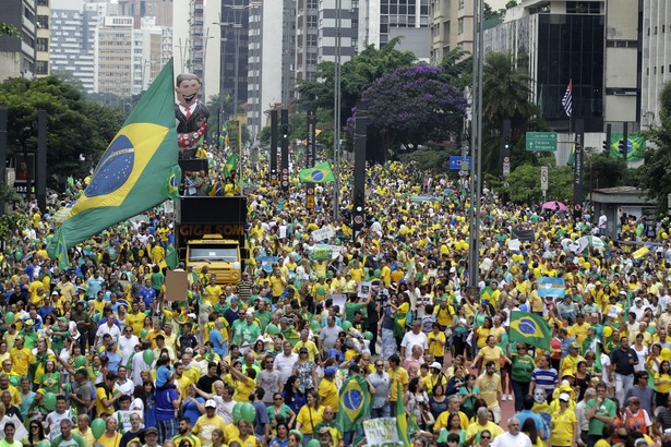 Manifestacje w Sao Paulo w Brazylii