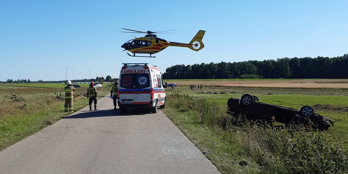 Podlaskie. Groźny wypadek w gminie Ciechanowiec.