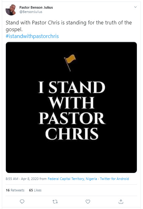 #IStandWithPastorChris: Pastor Chris Oyakhilome followers take to social media to support the impactful evangelical leader